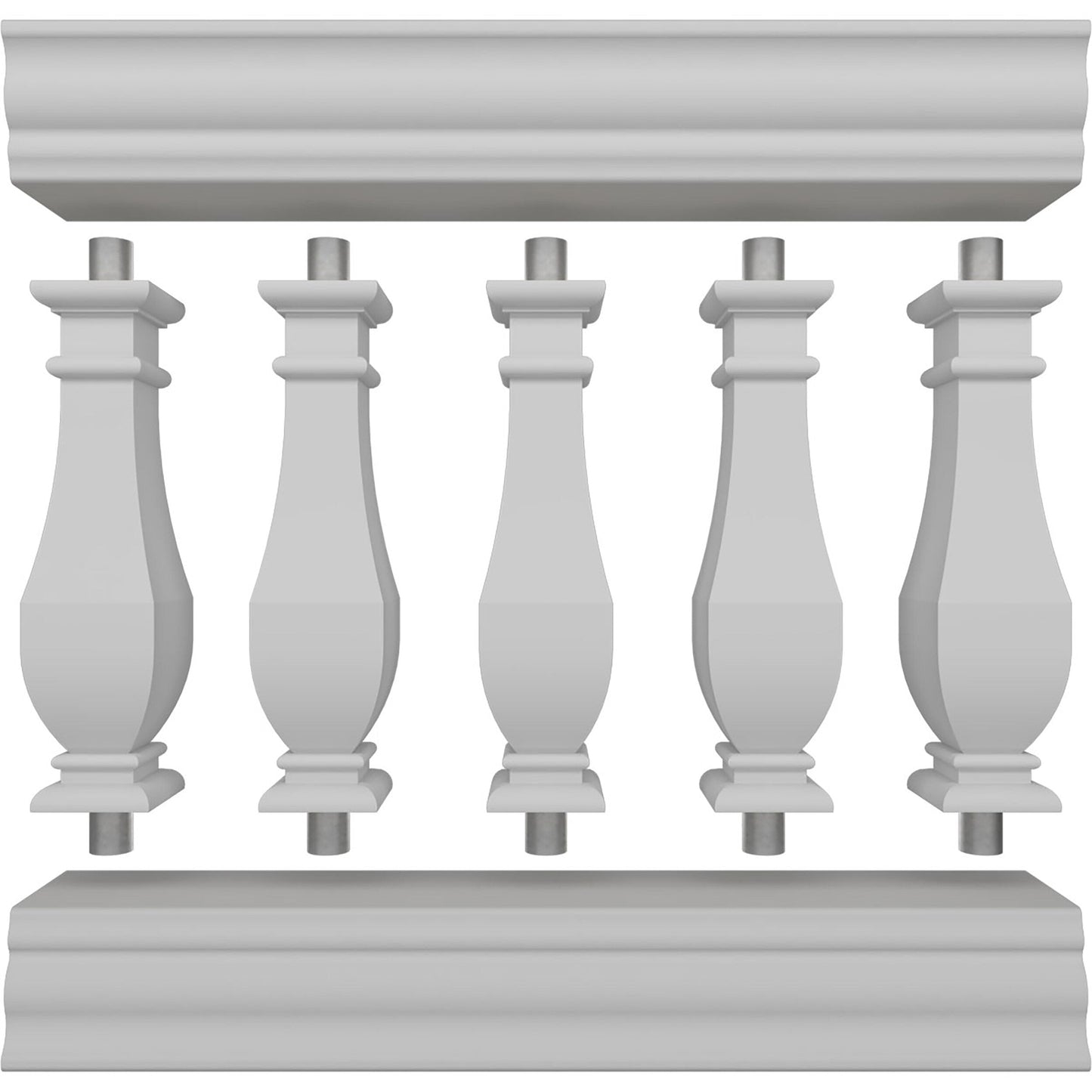 Ekena Millwork FiberThane Arcadian Fiberglass Deck Rail Kit