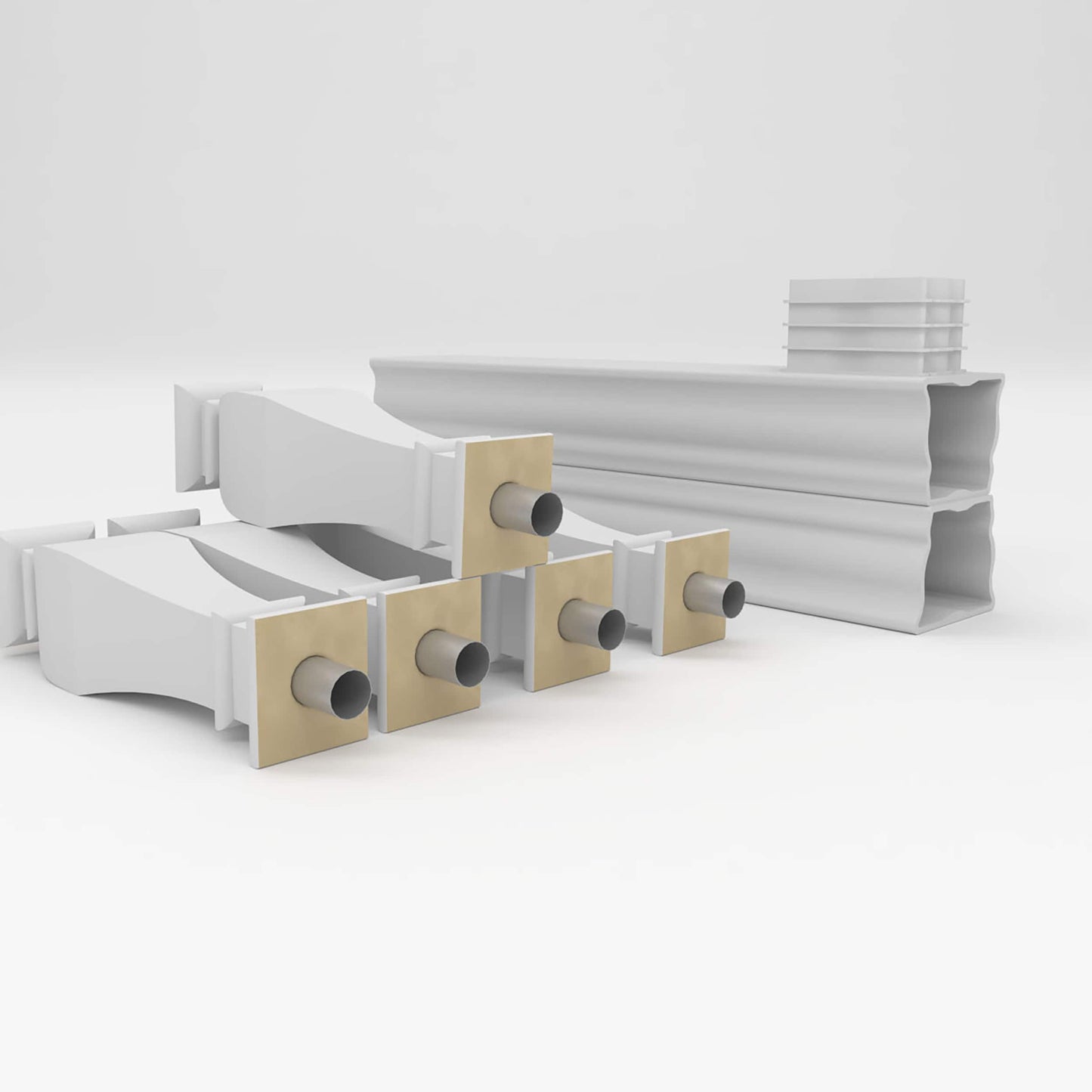 Ekena Millwork FiberThane Arcadian Fiberglass Deck Rail Kit