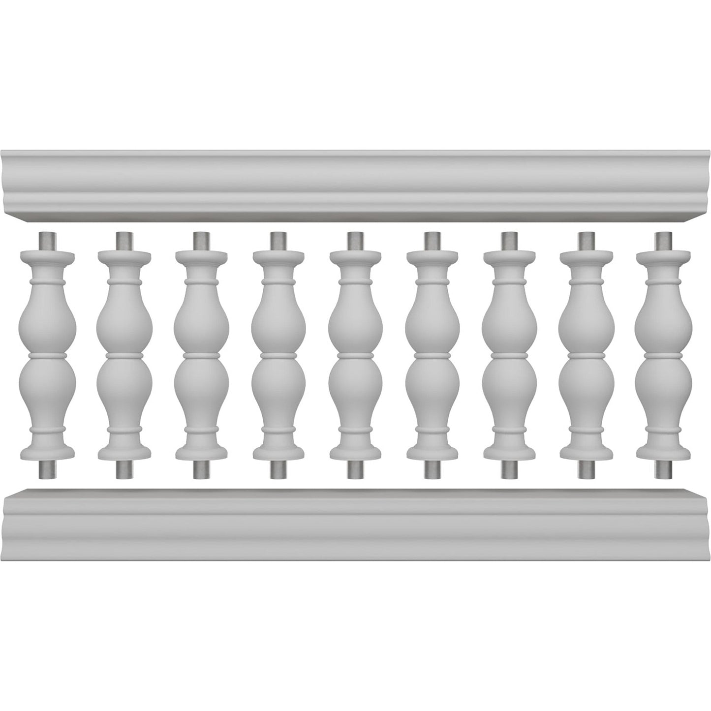 Ekena Millwork FiberThane Avalon Fiberglass Deck Rail Kit