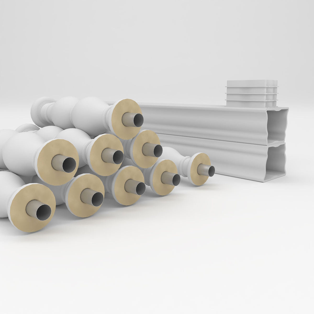 Ekena Millwork FiberThane Avalon Fiberglass Deck Rail Kit