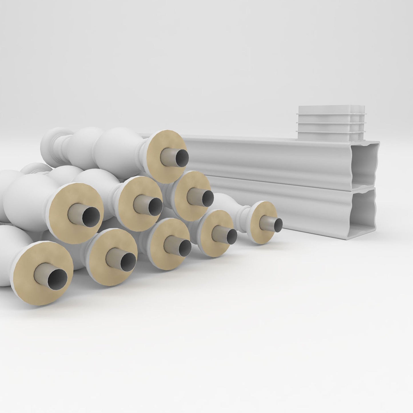Ekena Millwork FiberThane Avalon Fiberglass Deck Rail Kit