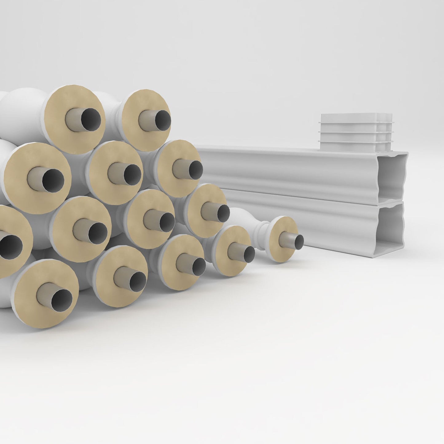 Ekena Millwork FiberThane Avalon Fiberglass Deck Rail Kit