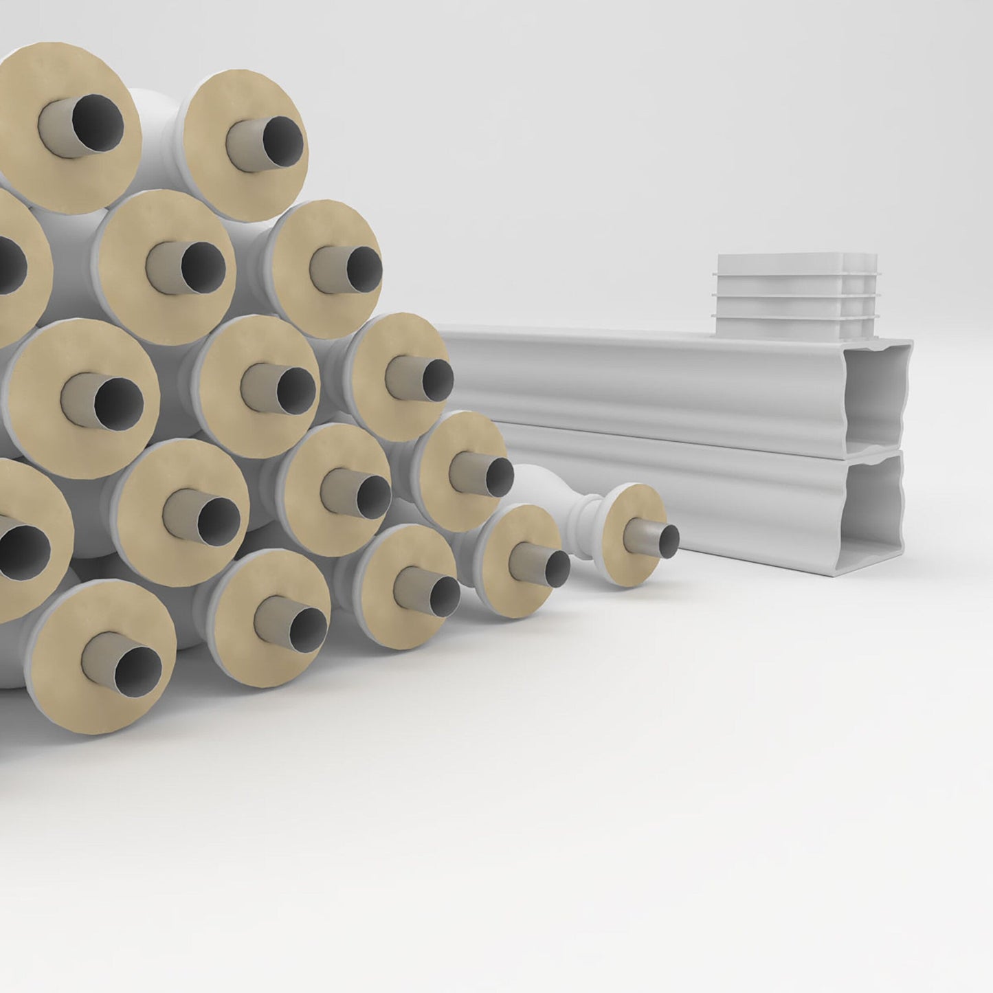 Ekena Millwork FiberThane Avalon Fiberglass Deck Rail Kit