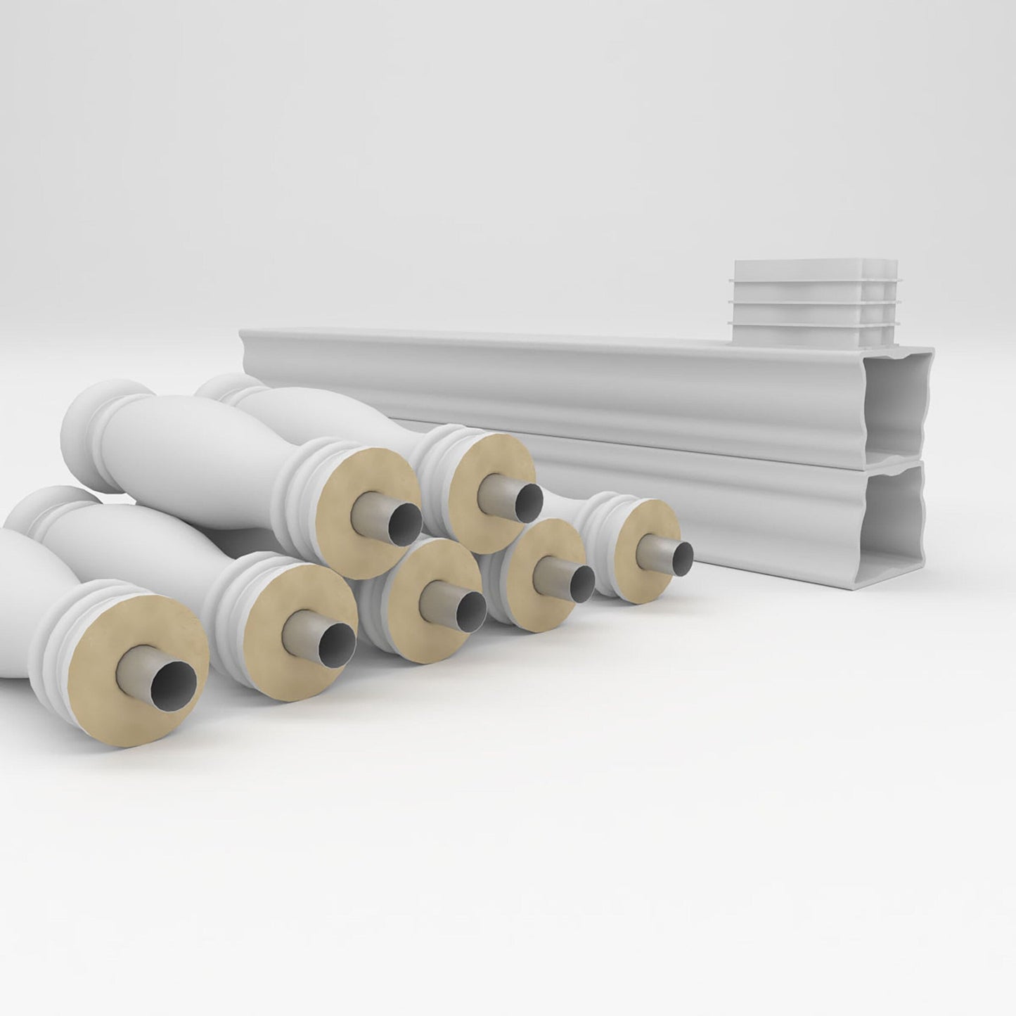 Ekena Millwork FiberThane Embassy Fiberglass Deck Rail Kit
