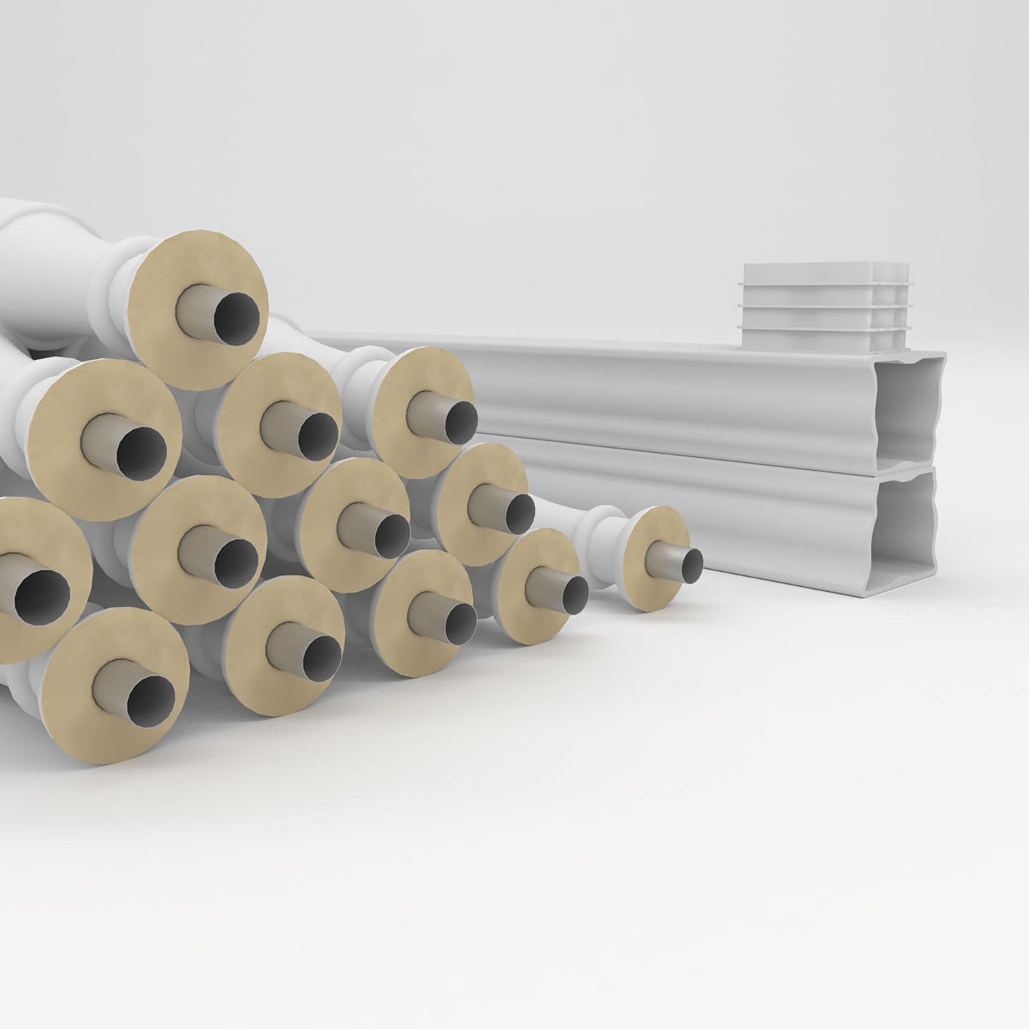Ekena Millwork FiberThane Hamilton Fiberglass Deck Rail Kit