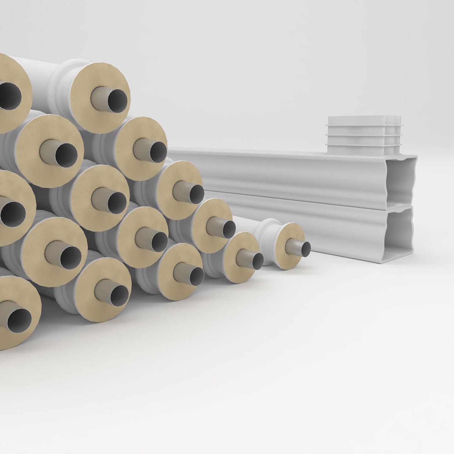 Ekena Millwork FiberThane Wellington Fiberglass Deck Rail Kit