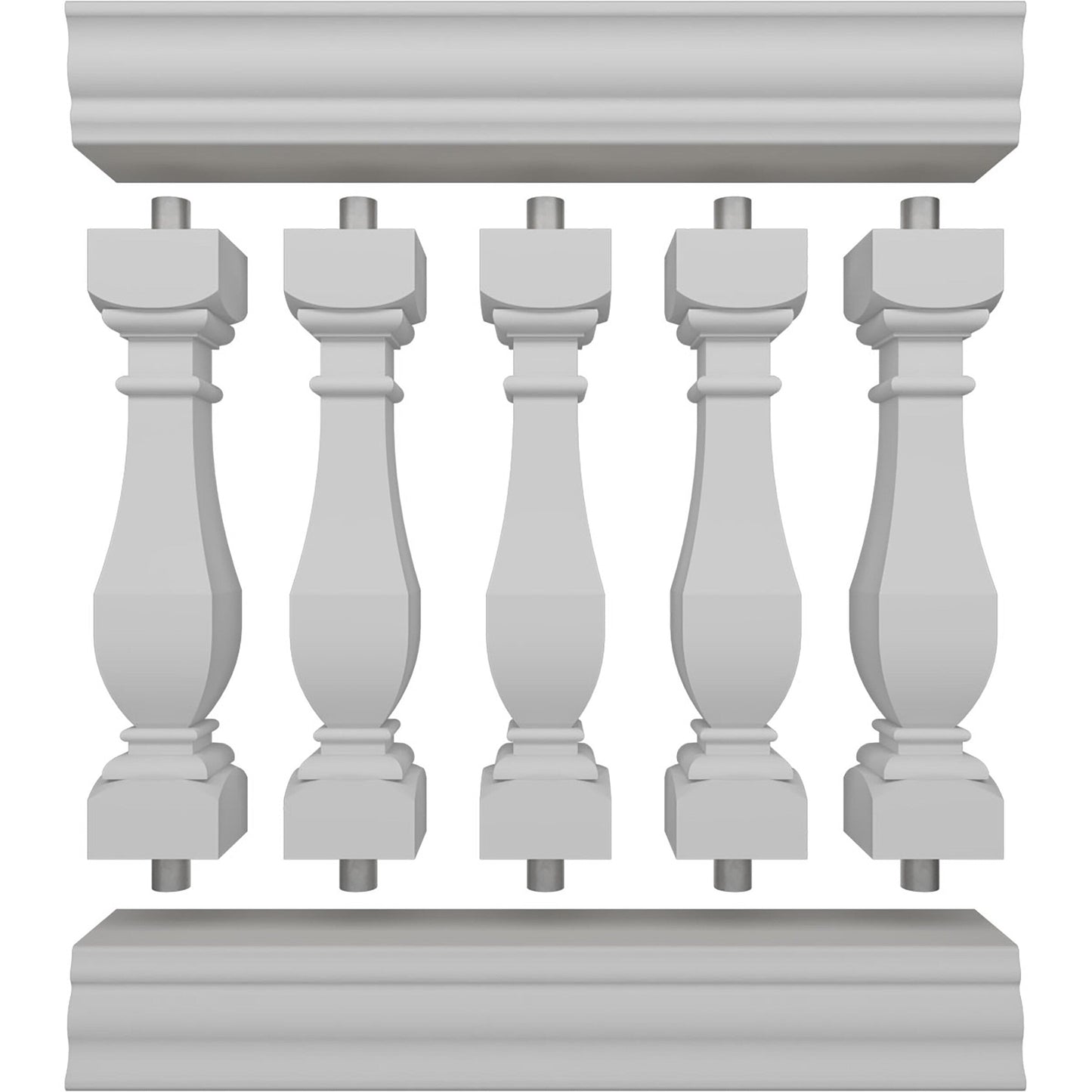Ekena Millwork FiberThane Arcadian Fiberglass Deck Rail Kit
