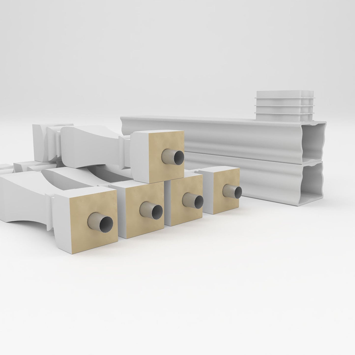 Ekena Millwork FiberThane Arcadian Fiberglass Deck Rail Kit