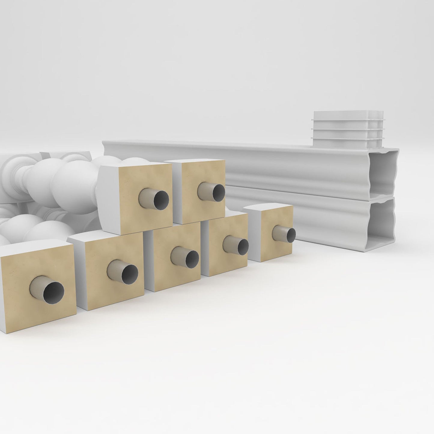 Ekena Millwork FiberThane Avalon Fiberglass Deck Rail Kit