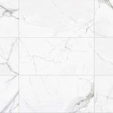 Satori Statuario Matte 12-in x 24-in Matte Porcelain Marble Look Floor Tile
