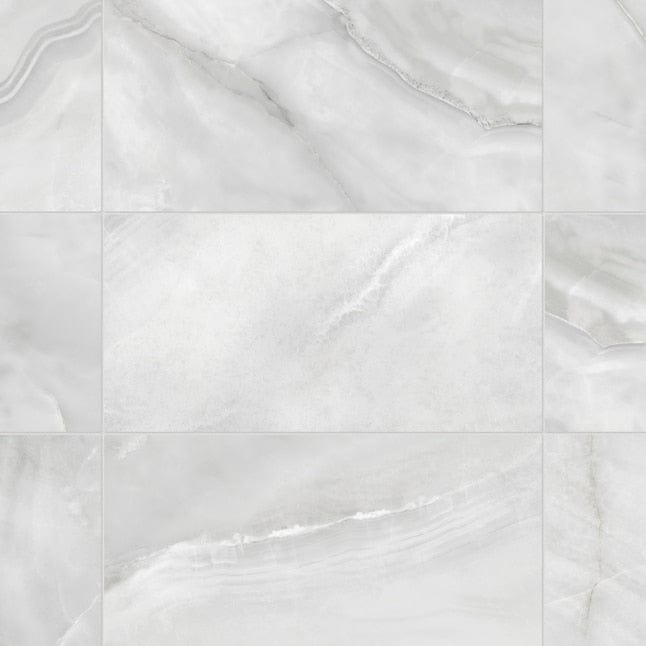 allen + roth Onyx Mist 12-in x 24-in Matte Porcelain Marble Look Tile (1.94-sq. ft/ Piece)