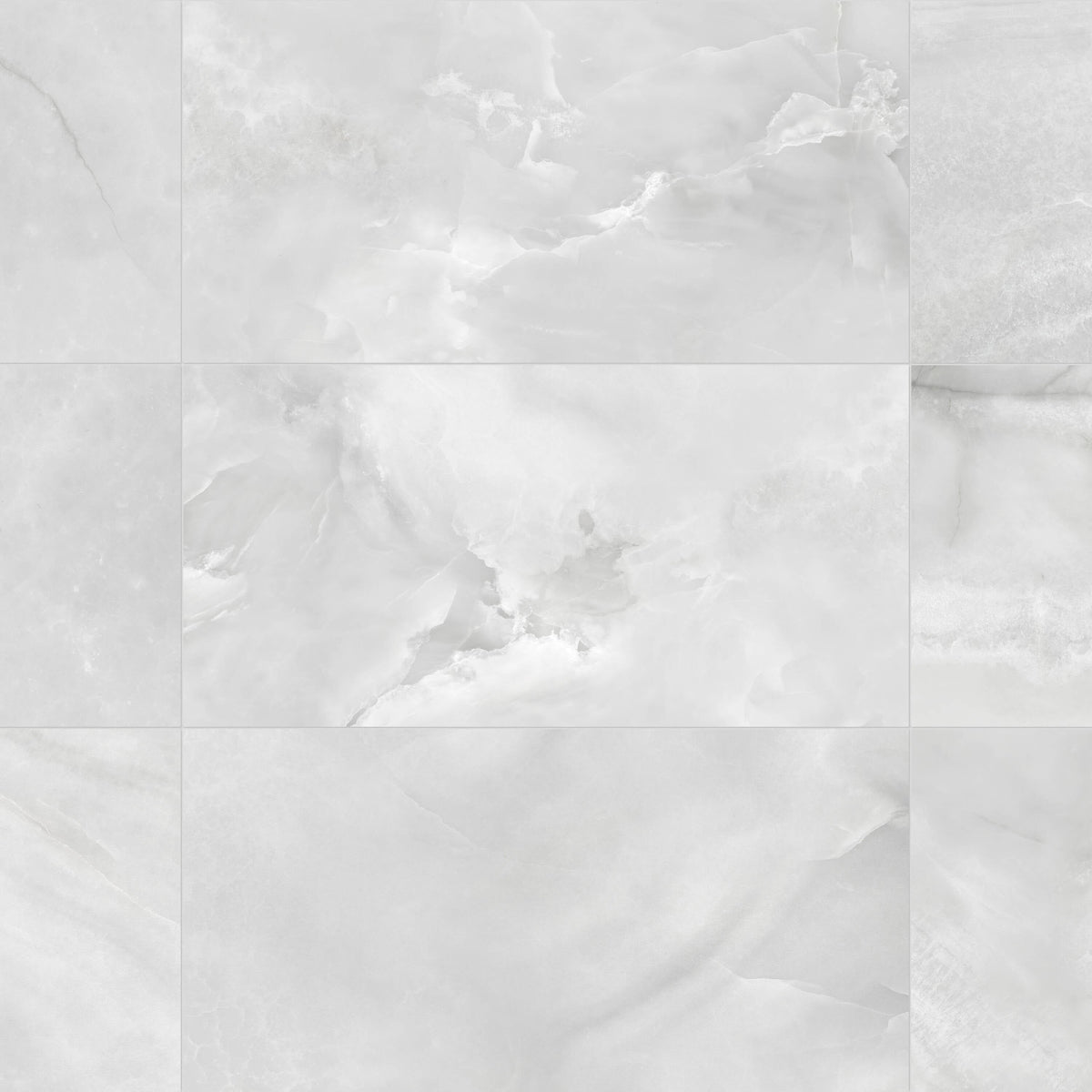Satori Onyx Luna 12-in x 24-in Polished Porcelain Marble Look Floor and Wall Tile (1.94-sq. ft/ Piece)