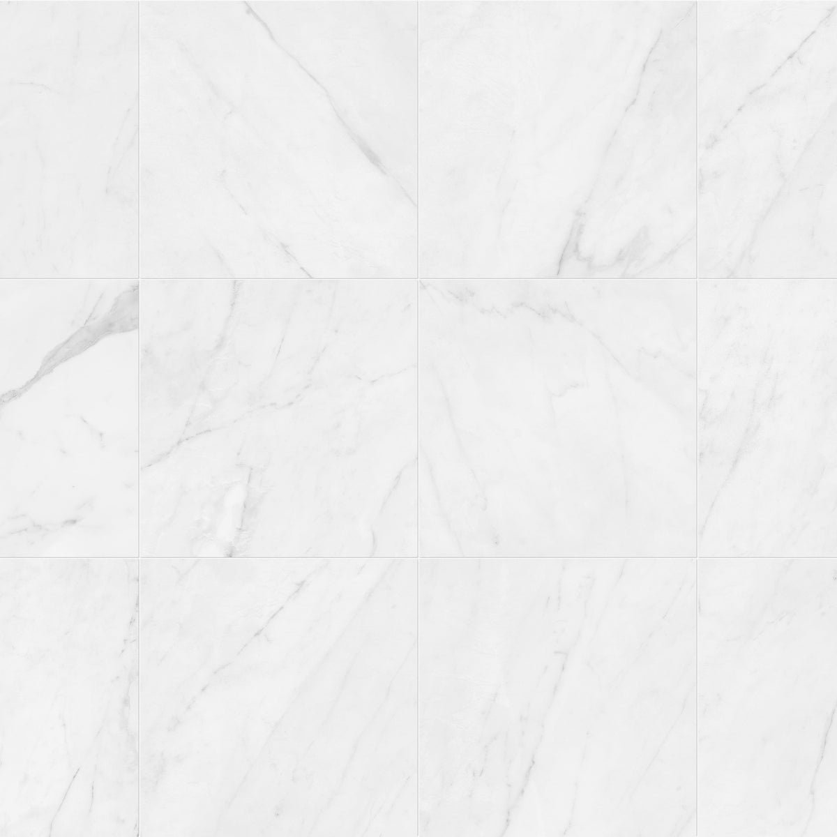 Style Selections Carrara Fresca 13-in x 13-in Matte Porcelain Marble look Floor and Wall Tile product image