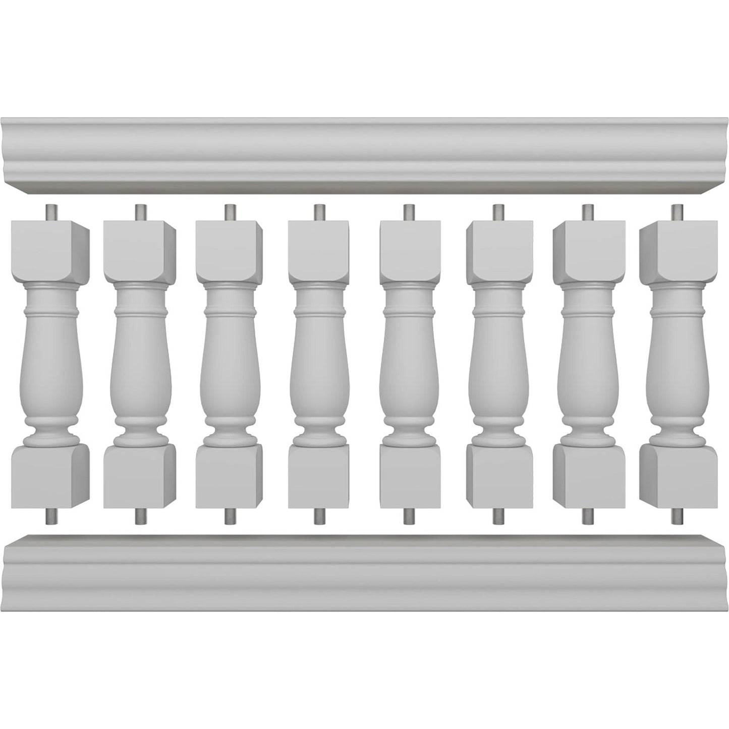 Ekena Millwork FiberThane Oxford Fiberglass Deck Rail Kit