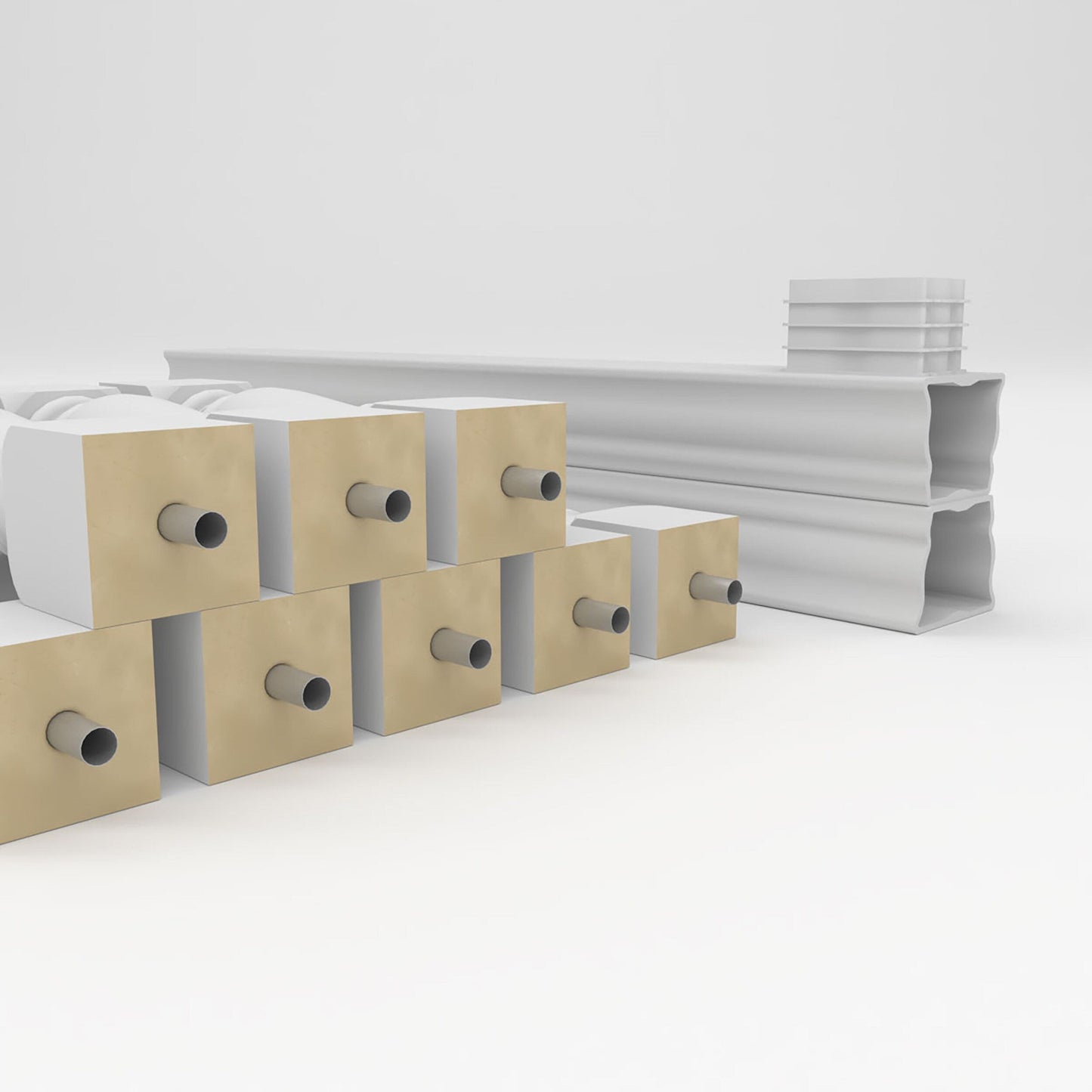Ekena Millwork FiberThane Oxford Fiberglass Deck Rail Kit