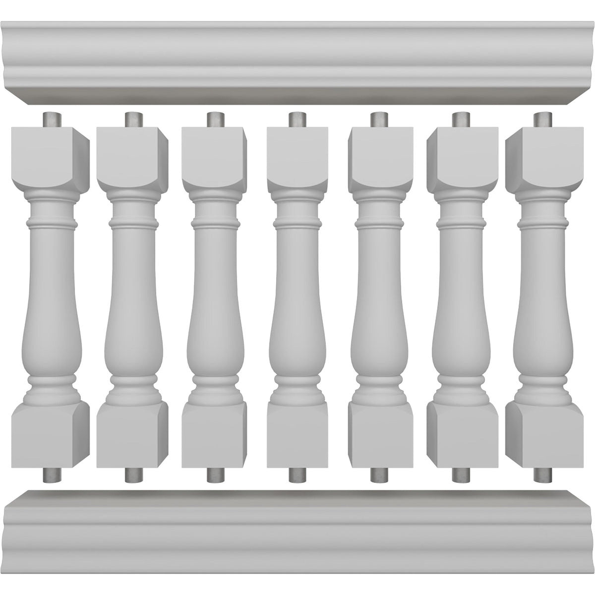 Ekena Millwork FiberThane Oxford Fiberglass Deck Rail Kit