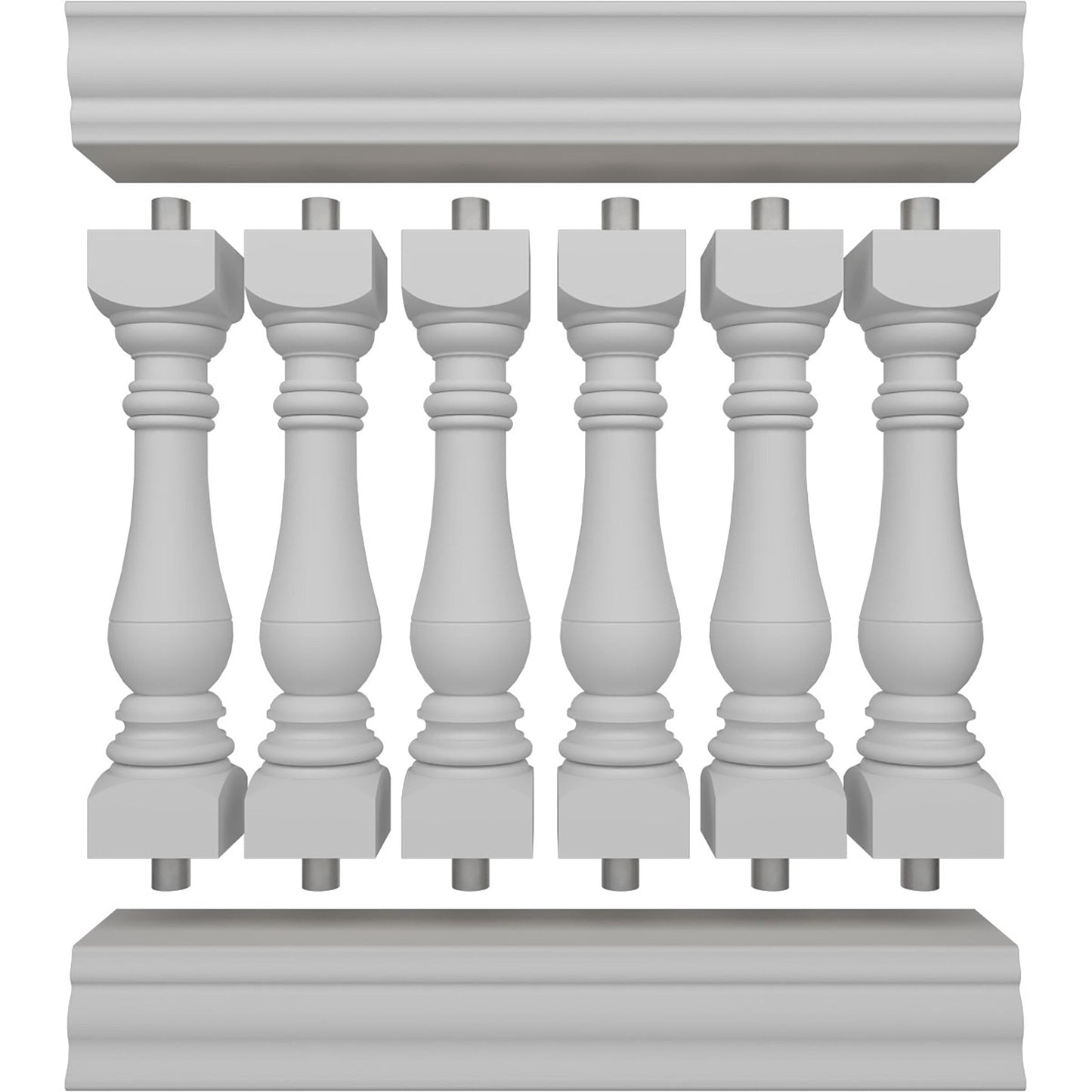 Ekena Millwork FiberThane Bradford Fiberglass Deck Rail Kit