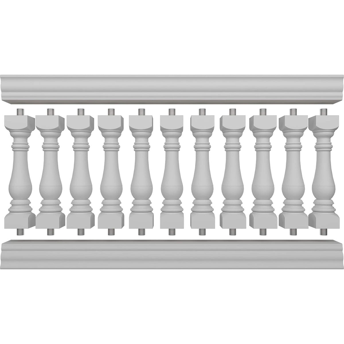 Ekena Millwork FiberThane Bradford Fiberglass Deck Rail Kit