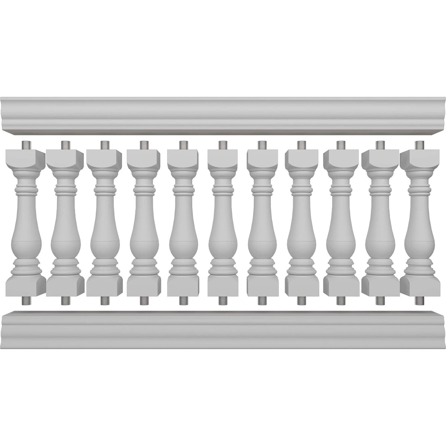 Ekena Millwork FiberThane Bradford Fiberglass Deck Rail Kit