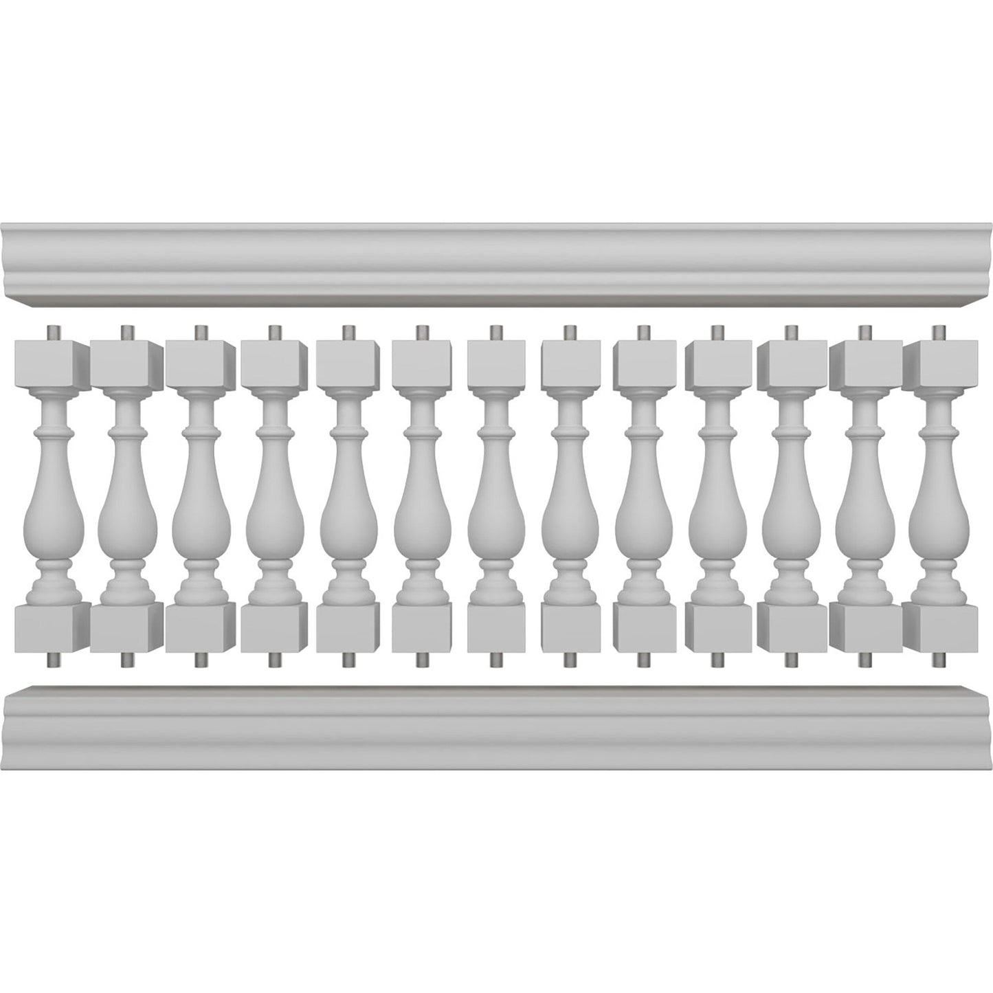 Ekena Millwork FiberThane Traditional Fiberglass Deck Rail Kit