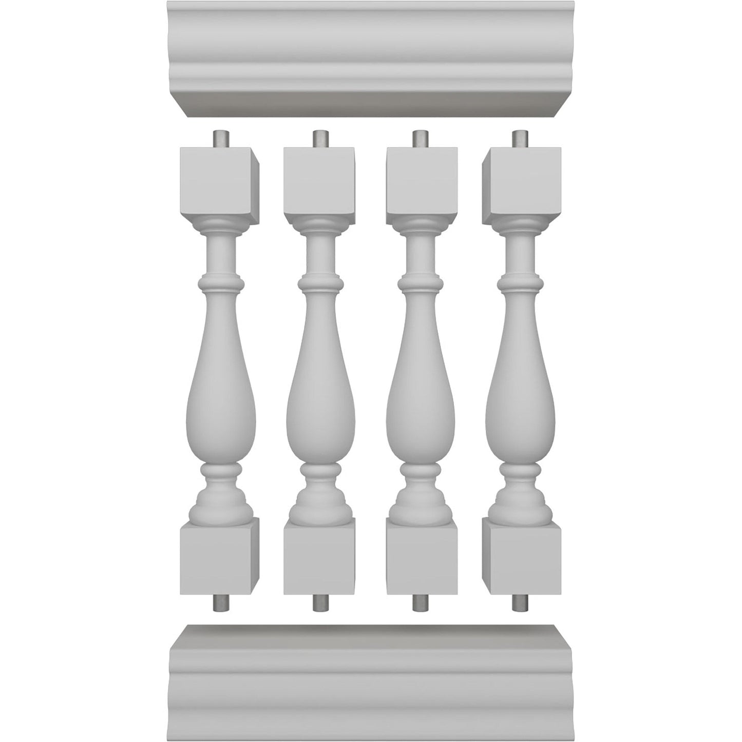 Ekena Millwork FiberThane Traditional Fiberglass Deck Rail Kit