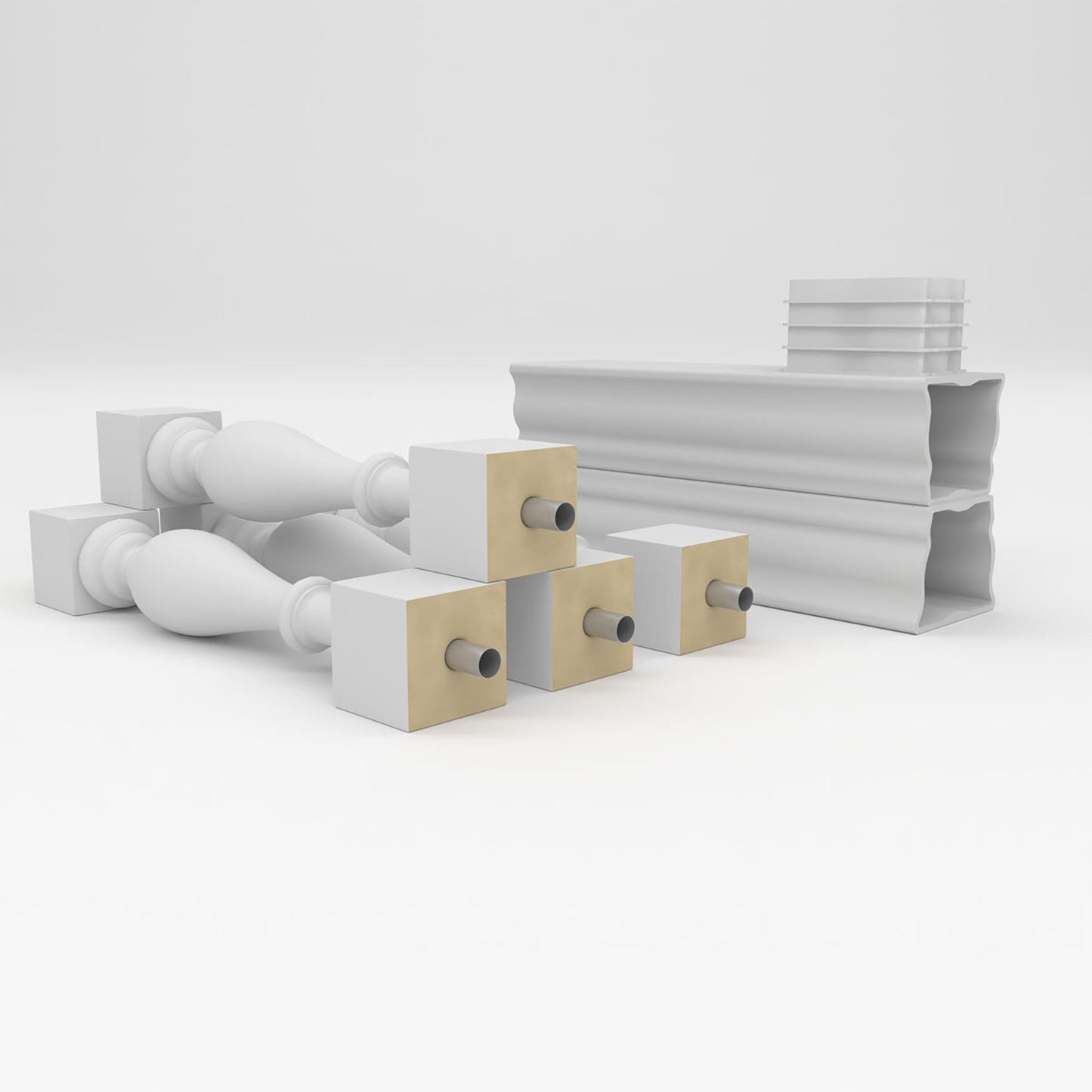 Ekena Millwork FiberThane Traditional Fiberglass Deck Rail Kit