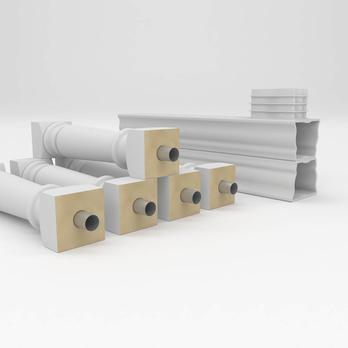 Ekena Millwork FiberThane Wellington Fiberglass Deck Rail Kit