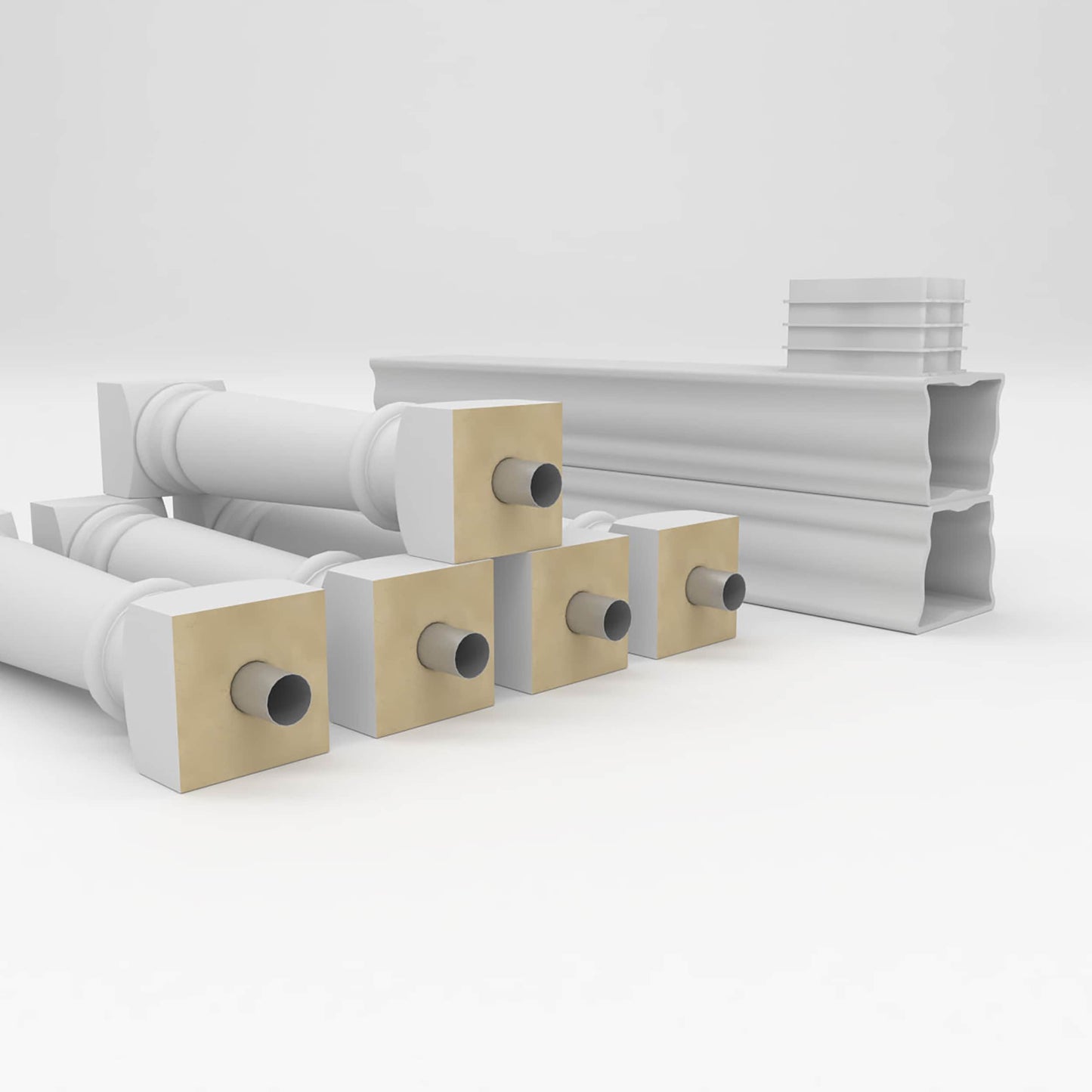Ekena Millwork FiberThane Wellington Fiberglass Deck Rail Kit