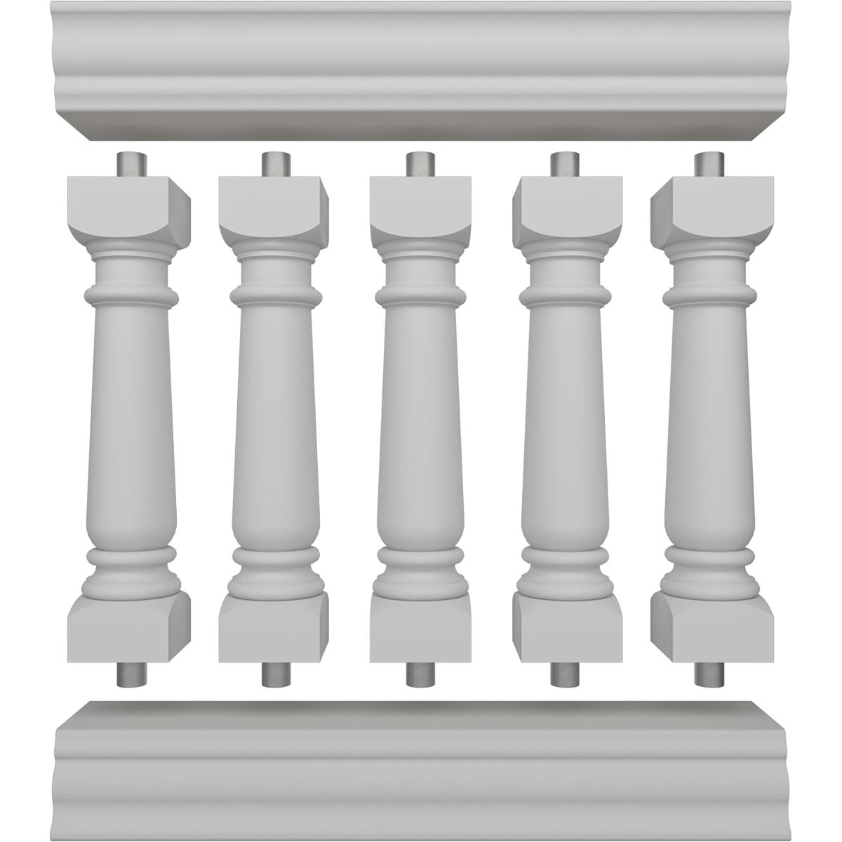 Ekena Millwork FiberThane Wellington Fiberglass Deck Rail Kit