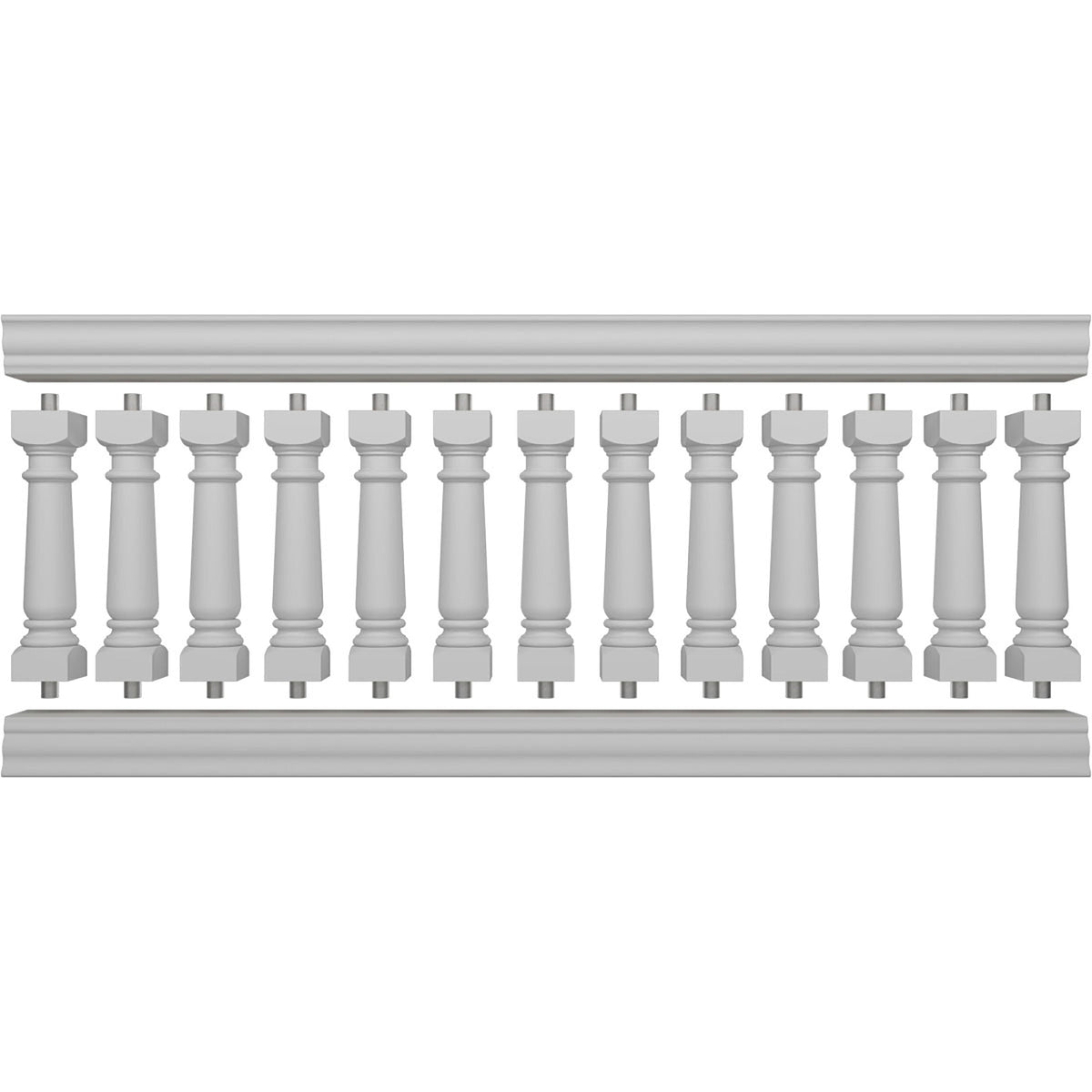 Ekena Millwork FiberThane Wellington Fiberglass Deck Rail Kit