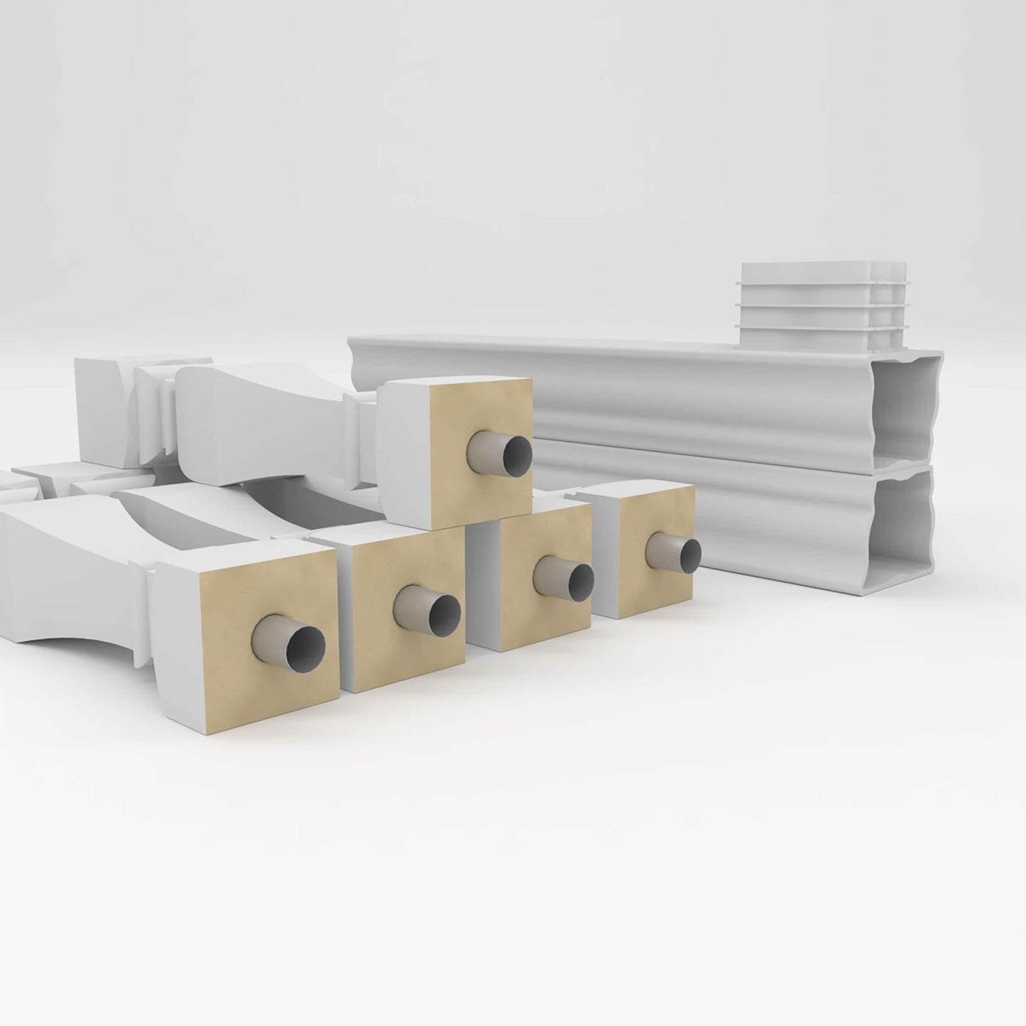 Ekena Millwork FiberThane Arcadian Fiberglass Deck Rail Kit