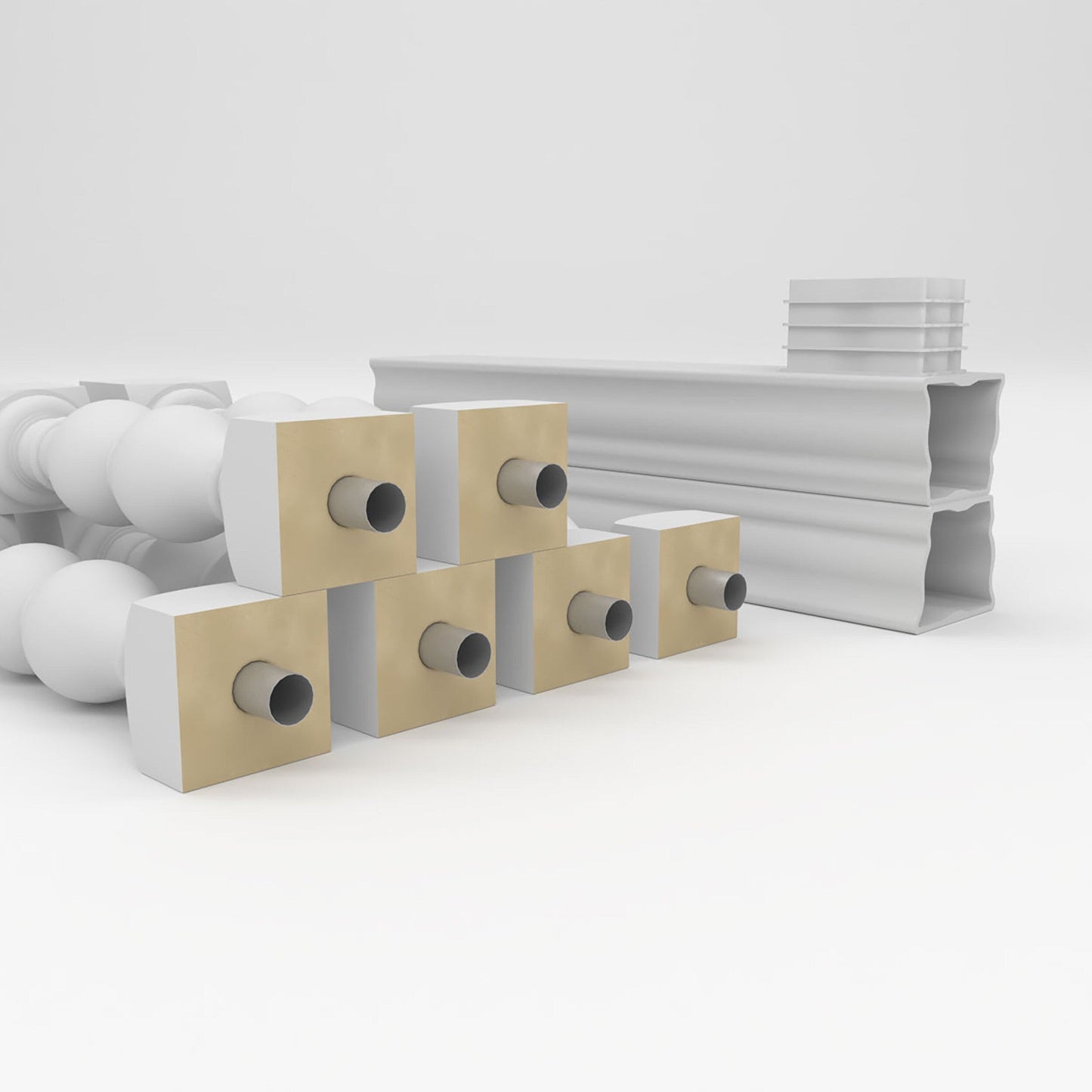 Ekena Millwork FiberThane Avalon Fiberglass Deck Rail Kit