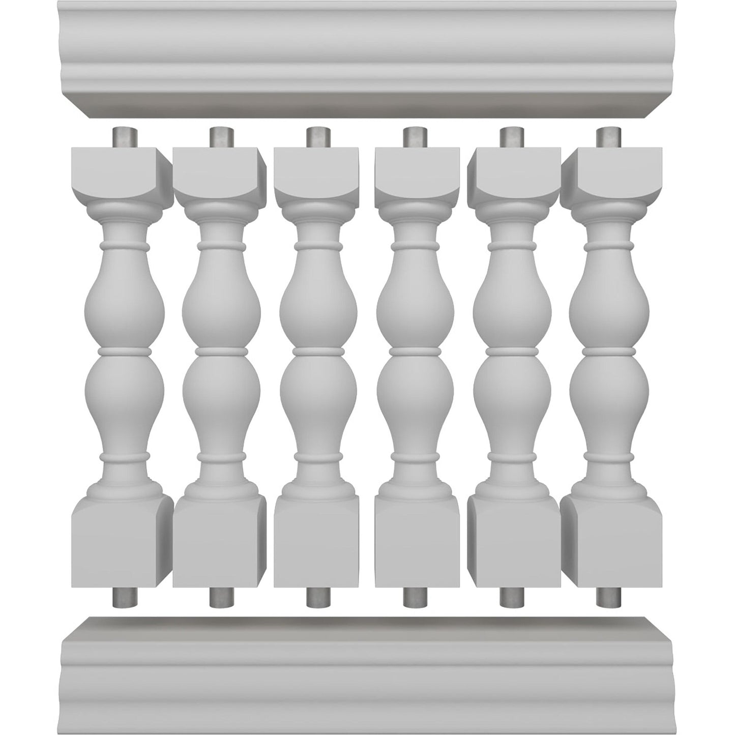 Ekena Millwork FiberThane Avalon Fiberglass Deck Rail Kit