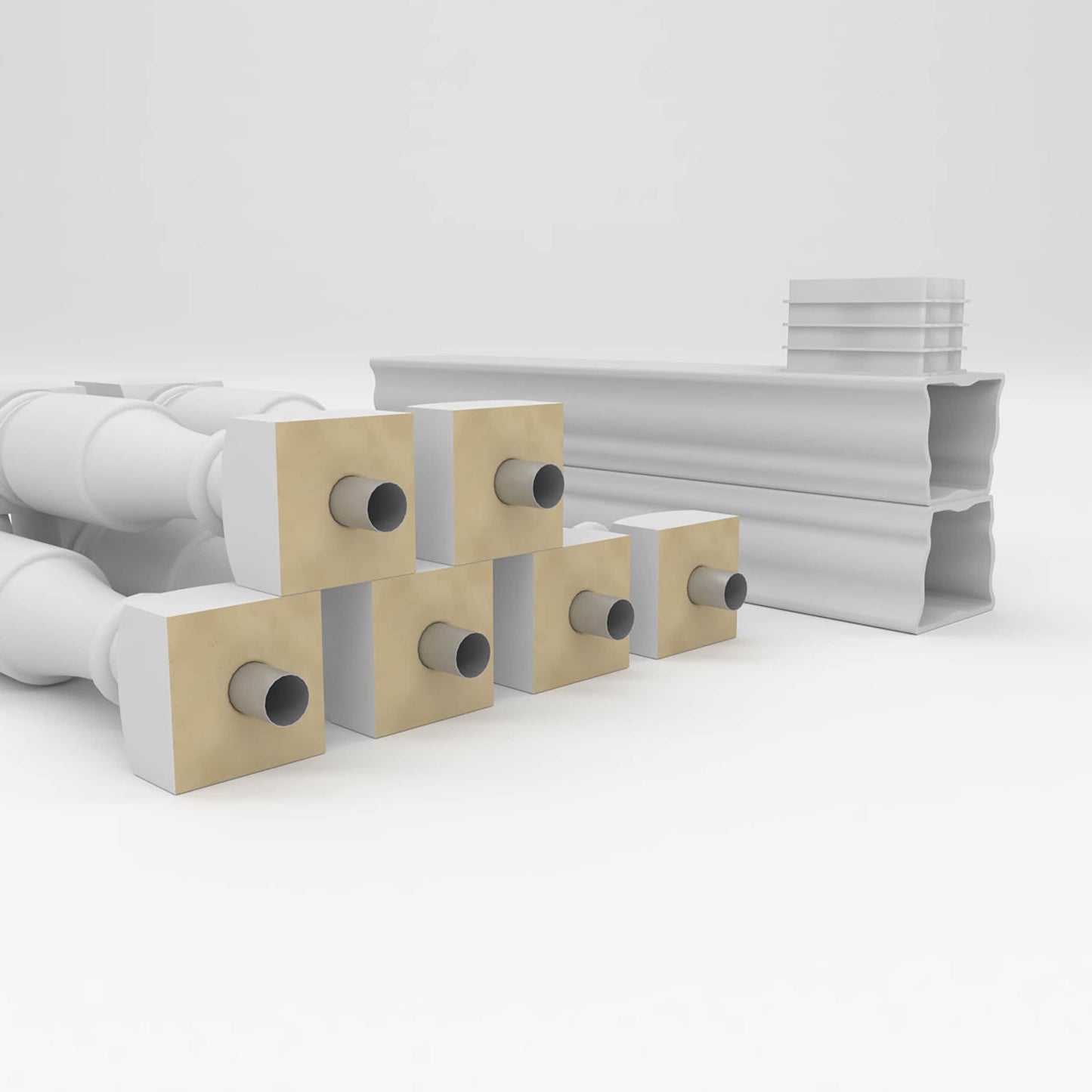 Ekena Millwork FiberThane Hamilton Fiberglass Deck Rail Kit