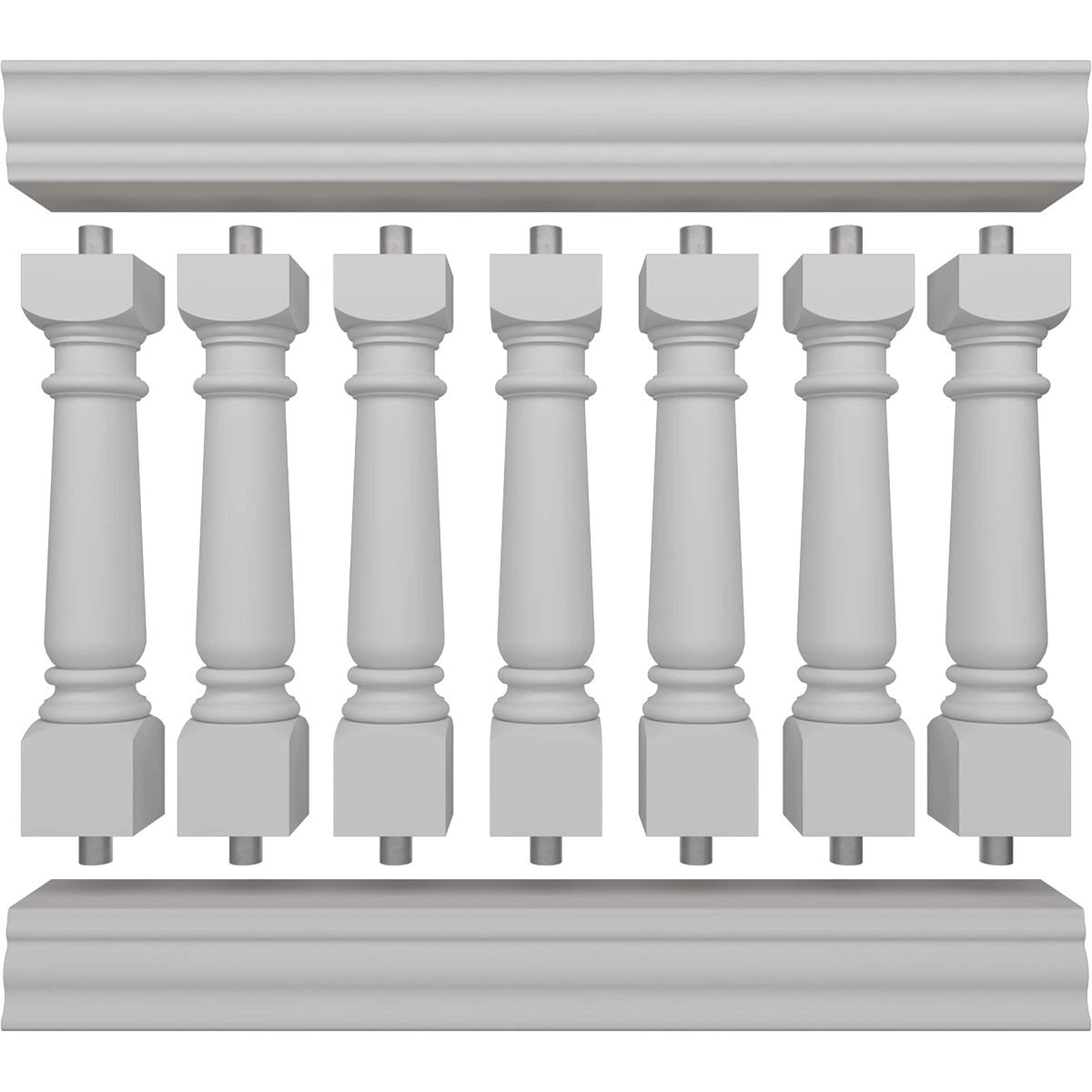 Ekena Millwork FiberThane White Fiberglass Deck Rail Kit