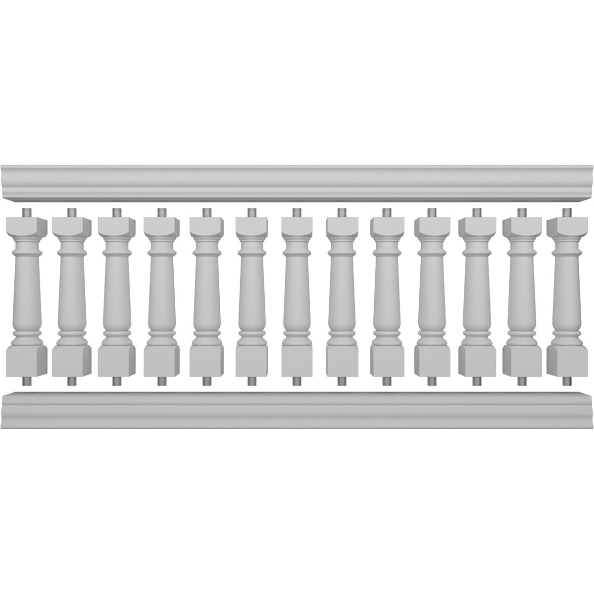 Ekena Millwork FiberThane White Fiberglass Deck Rail Kit