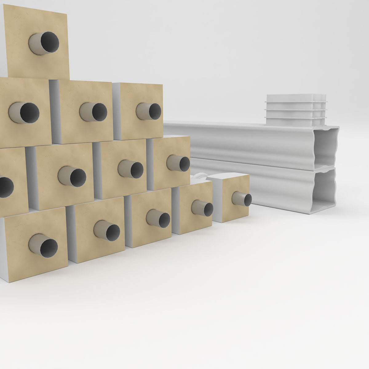 Ekena Millwork FiberThane White Fiberglass Deck Rail Kit
