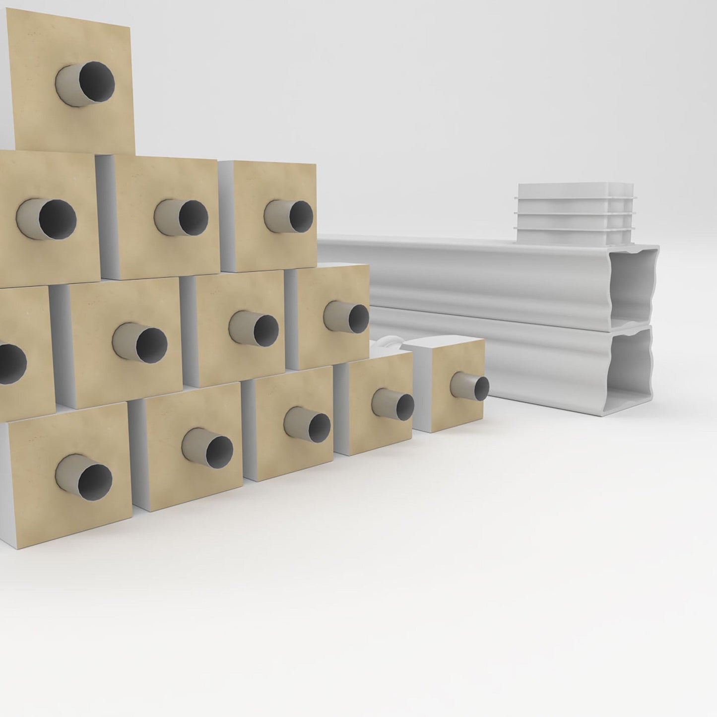 Ekena Millwork FiberThane White Fiberglass Deck Rail Kit