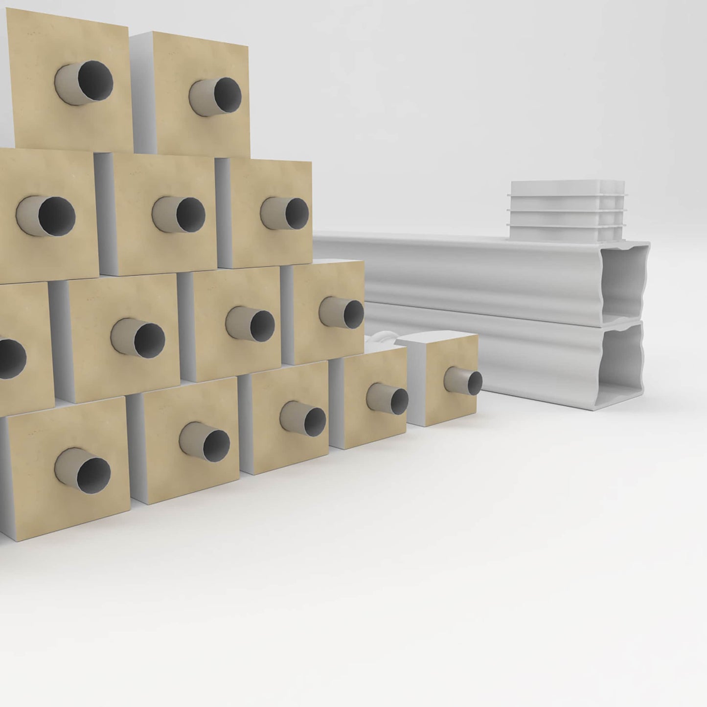 Ekena Millwork FiberThane White Fiberglass Deck Rail Kit