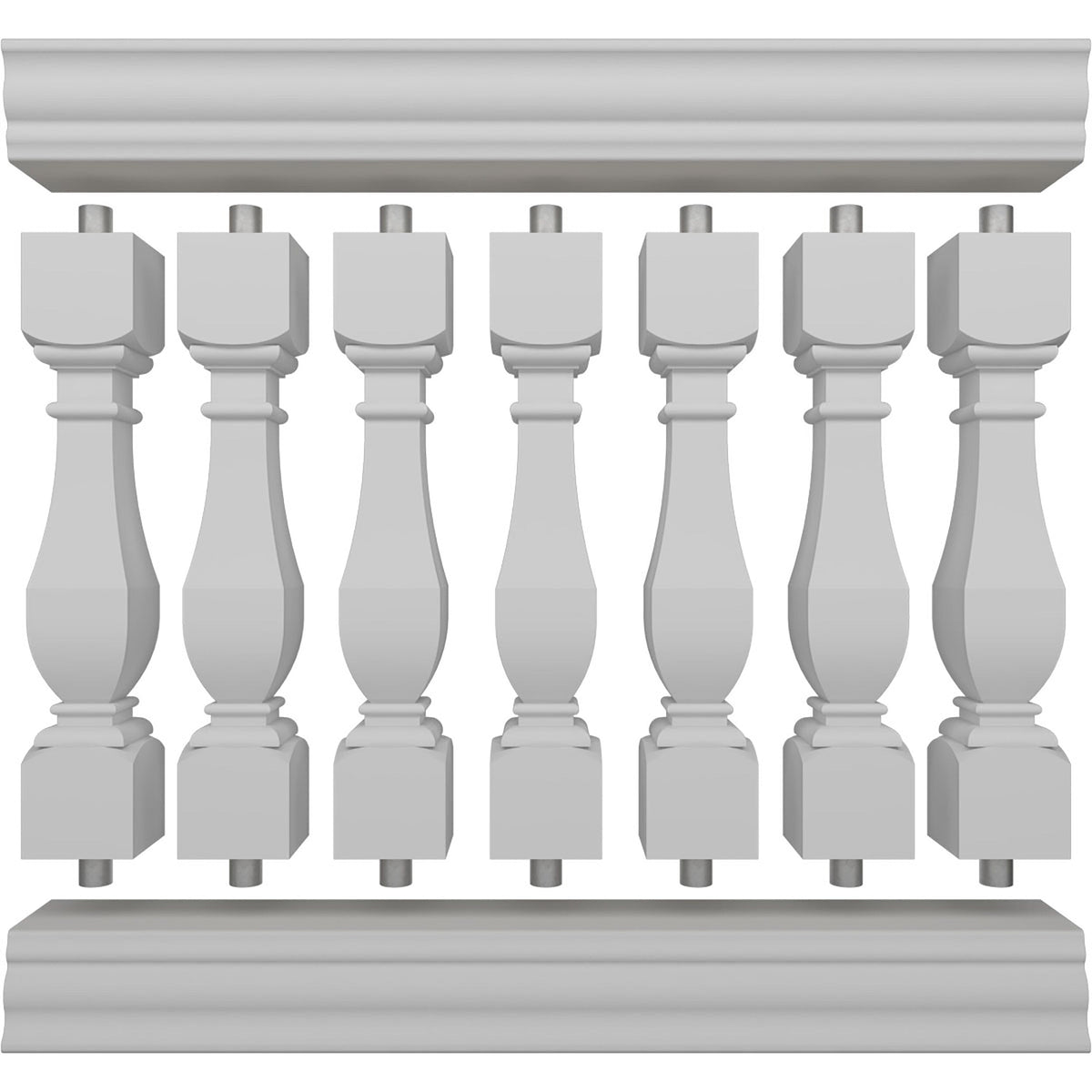 Ekena Millwork FiberThane Arcadian Fiberglass Deck Rail Kit