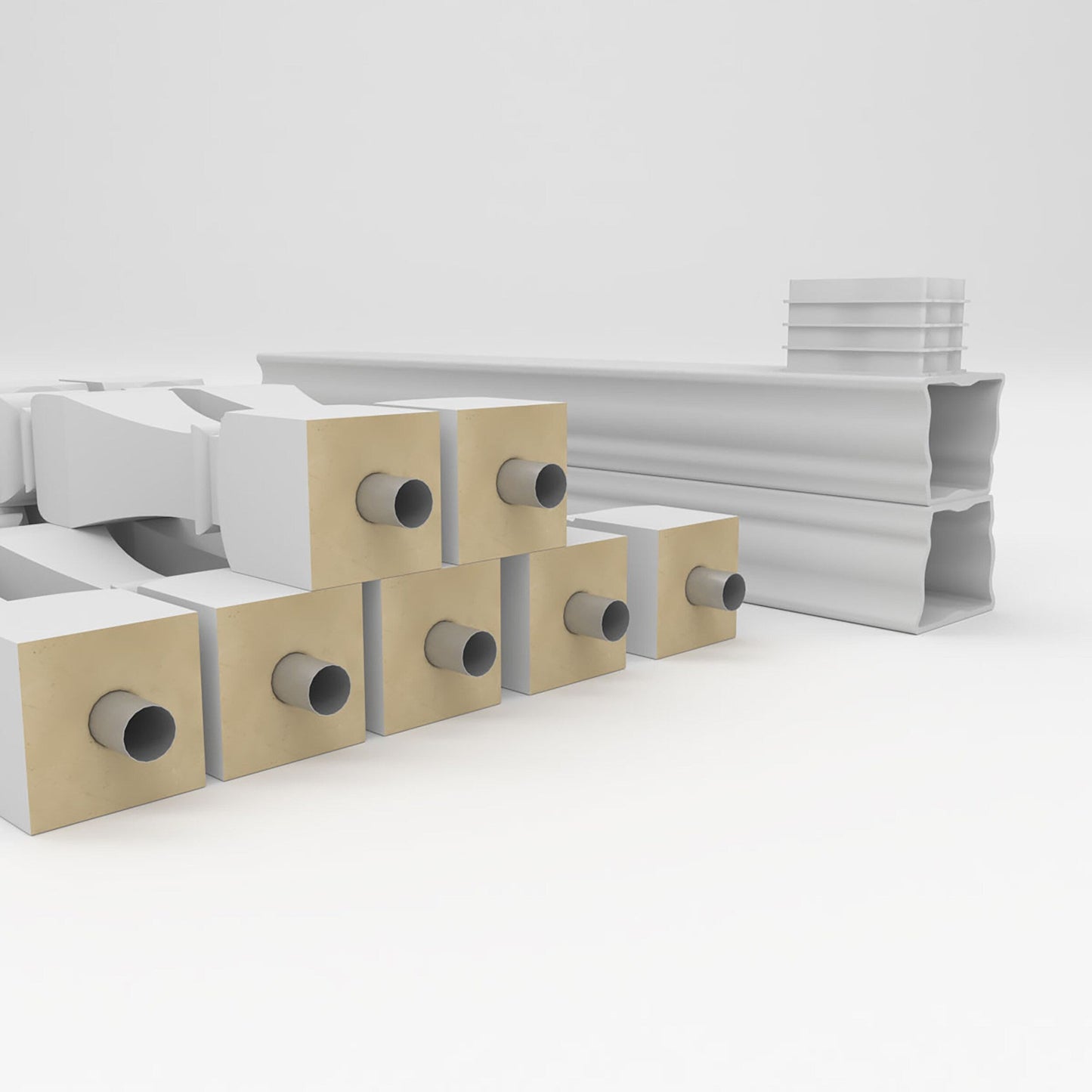 Ekena Millwork FiberThane Arcadian Fiberglass Deck Rail Kit