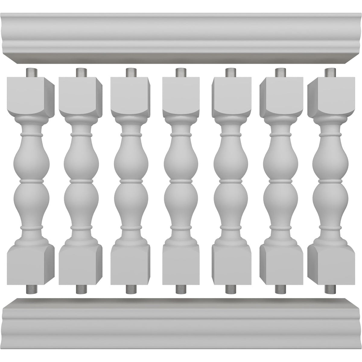 Ekena Millwork FiberThane Avalon Fiberglass Deck Rail Kit