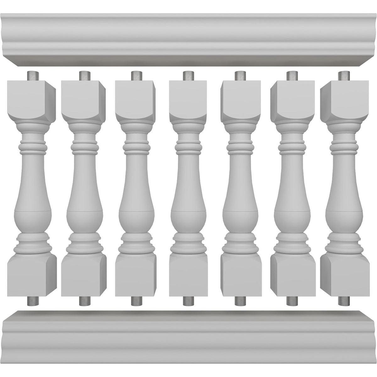 Ekena Millwork FiberThane Bradford Fiberglass Deck Rail Kit