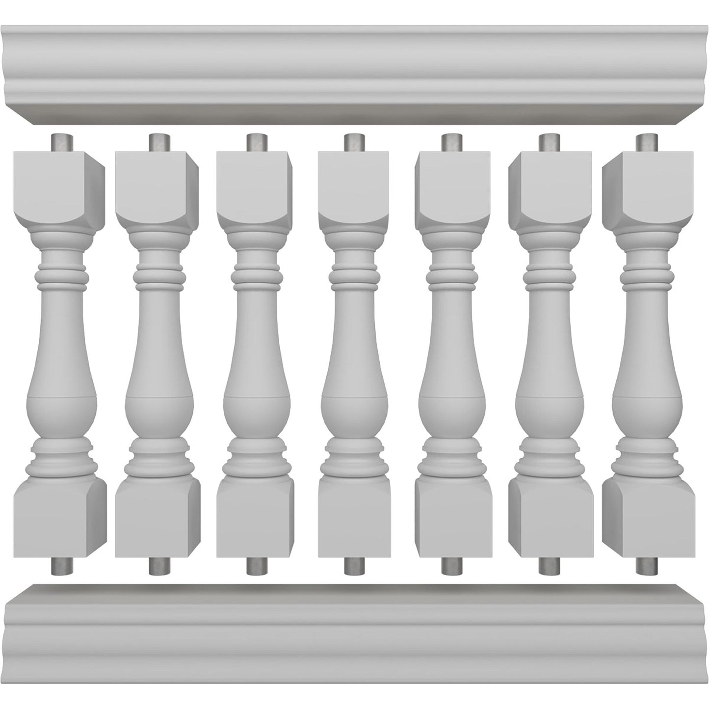 Ekena Millwork FiberThane Bradford Fiberglass Deck Rail Kit