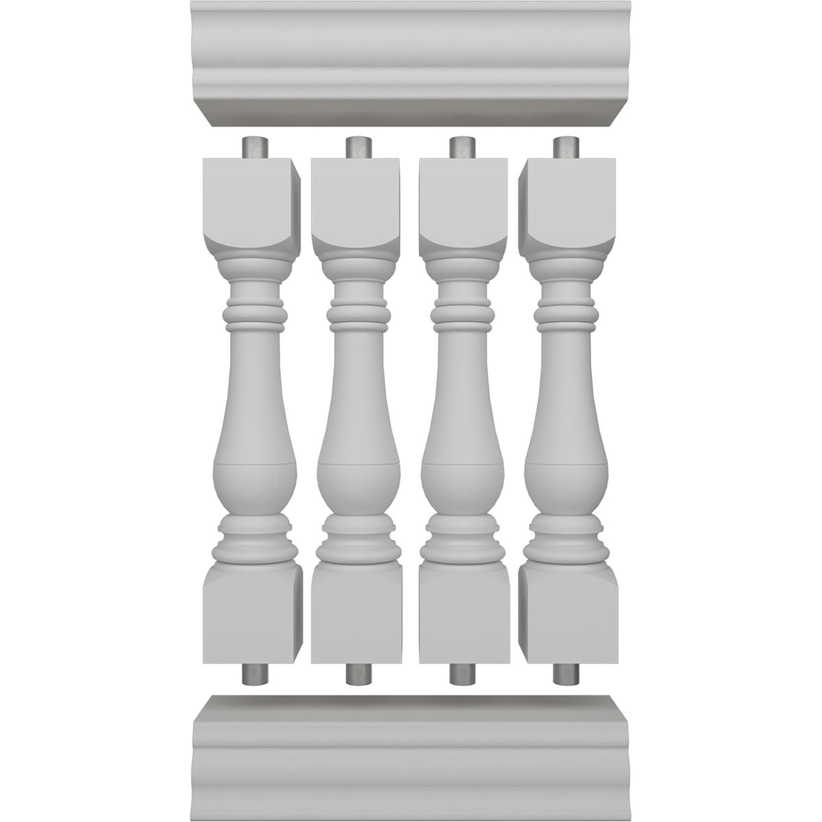 Ekena Millwork FiberThane Bradford Fiberglass Deck Rail Kit