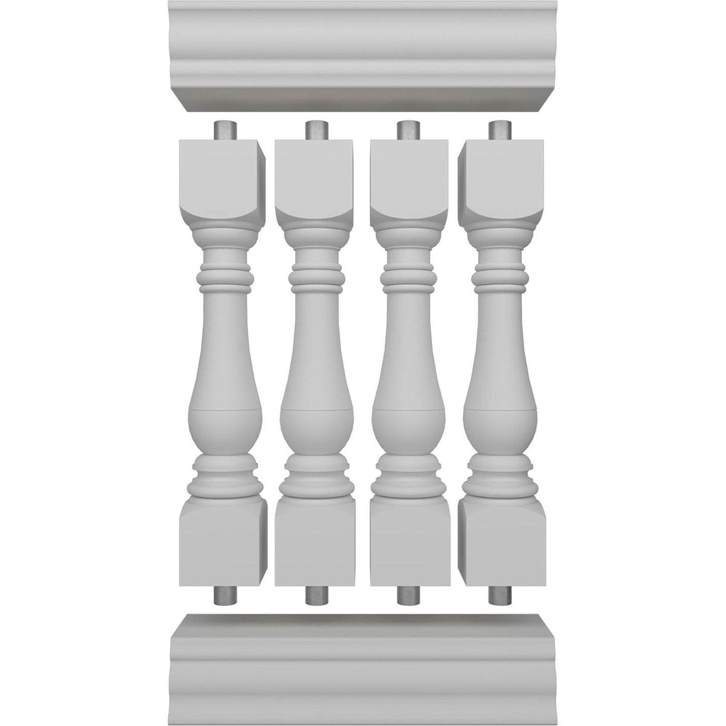 Ekena Millwork FiberThane Bradford Fiberglass Deck Rail Kit
