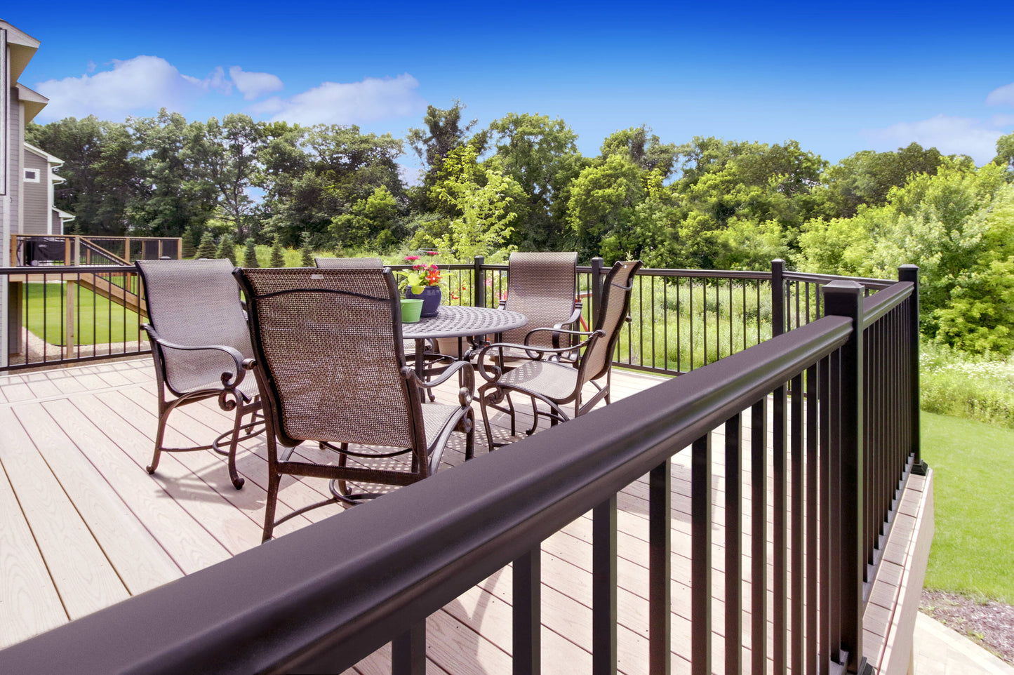 Harmony Railing 6-ft x 34-in Bronze Aluminum Deck Stair Rail Kit