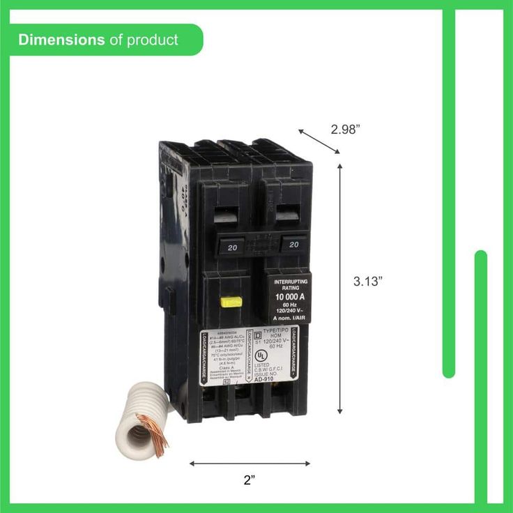 Square D Homeline 20 Amp 2-Pole GFCI Circuit Breaker