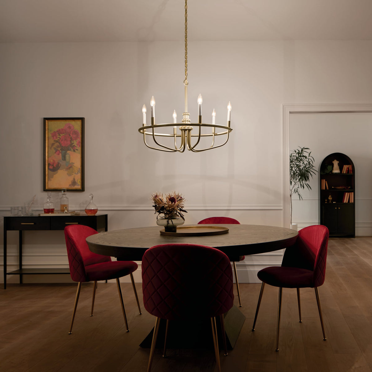 Kichler Capitol Hill 6-Light Gold Traditional Chandelier