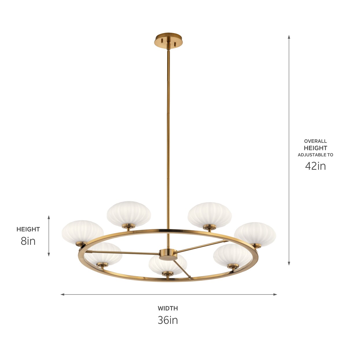 Kichler Pim 7-Light Gold Modern/Contemporary Chandelier